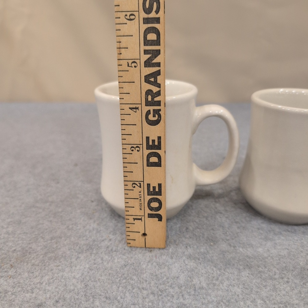 Ultima by Mikasa Cream Ceramic Diner Style Coffee Mugs Set of 2 NA307 - Picture 2 of 6